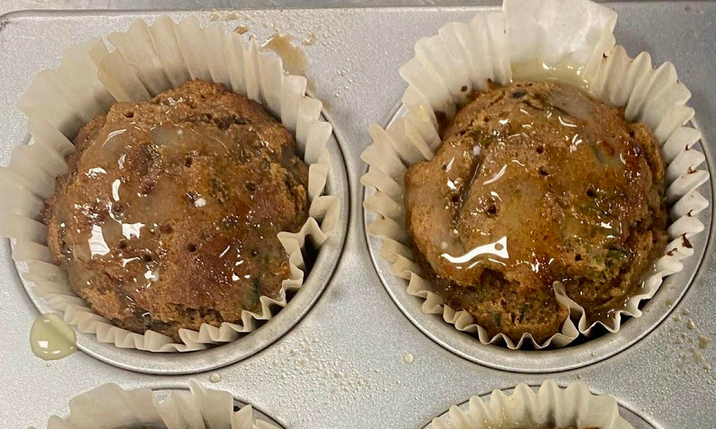 Orange-glazed ‘Ulu Zucchini Muffins in Pan