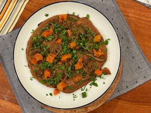 ‘Ulu Flatbread à la Socca with Salsa Verde
