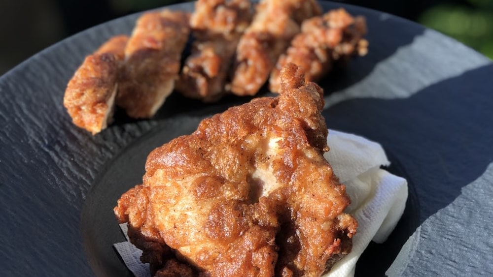 Crispy ʻUlu Flour Fried Chicken