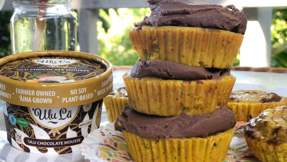 ʻUlu Chocolate Mousse Frosted Pumpkin Muffins
