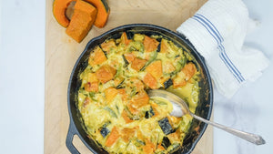 Squash & Green Pepper au Gratin