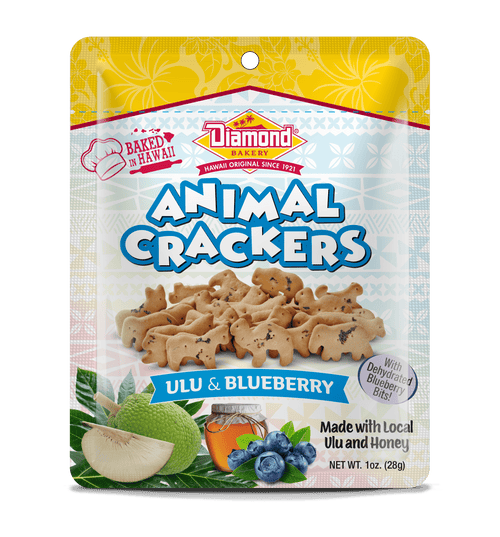 Diamond Bakery ʻulu (breadfruit) animal crackers box