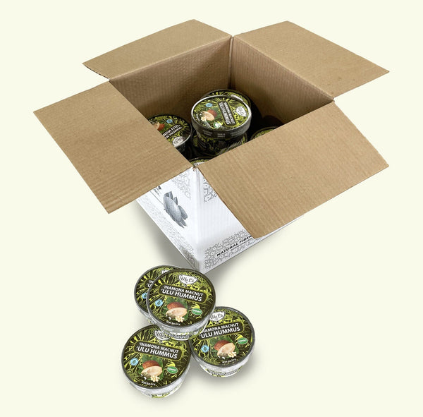 Case of ʻulu (breadfruit) hummus cups