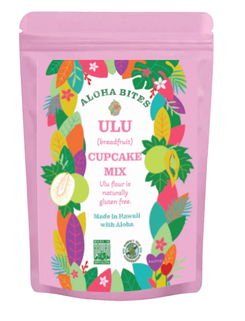 ʻUlu (breadfruit) cupcake mix bag by Aloha Bites — front