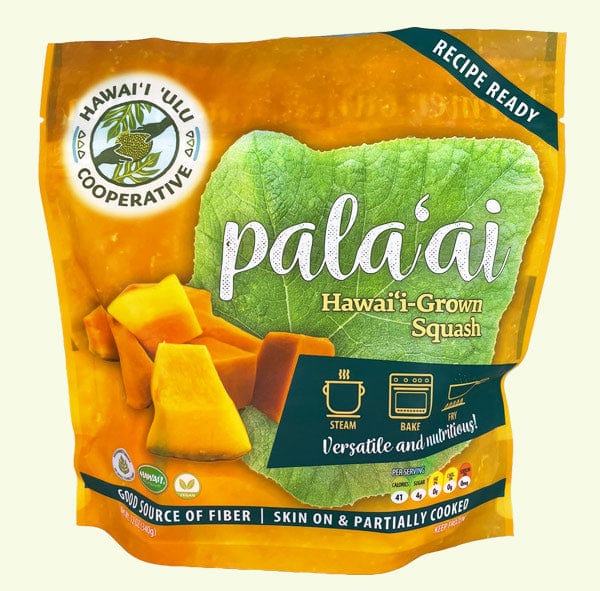 Retail Palaʻai (winter squash) recipe-ready branded bag